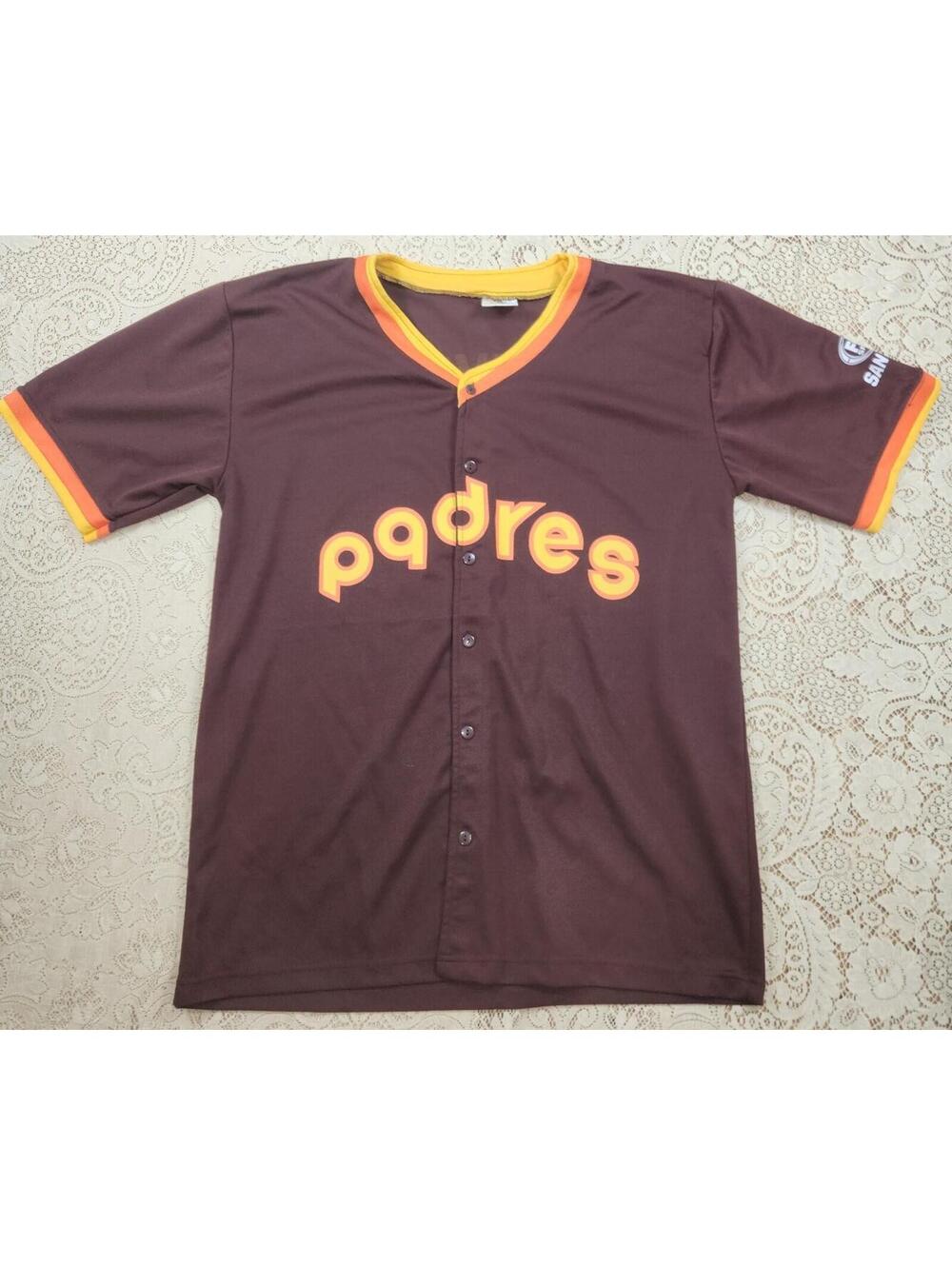 San Diego Padres Baseball Tony Gwynn #19 Brown Retro SGA Jersey Size XL Adult